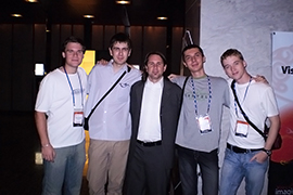 Our team with Joe Wilson, the director of the Imagine Cup competition
