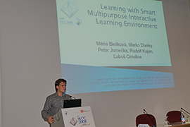 Makro Divéky presenting at the WCC 2008 conference